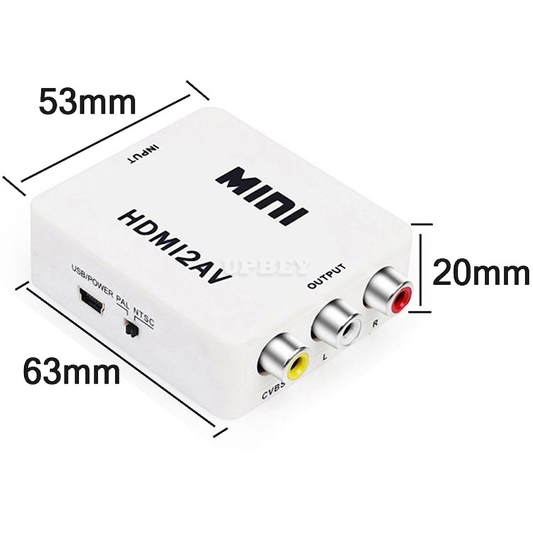 1080p HDMI to AV Video Converter Box Interface HDMI2AV RCA AV HDMI CVBS to HDMI Adapter for HDTV TV PC DVD Projector