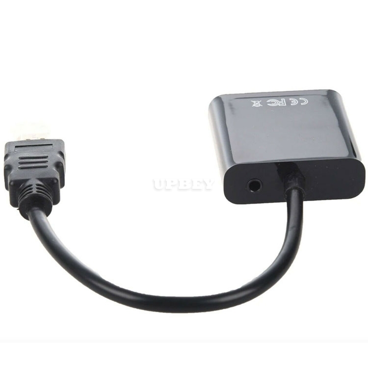 Adapter Cable HD Converter From HDMI Male to VGA Female Ana log Signal + Audio Jack 3,5mm Cable