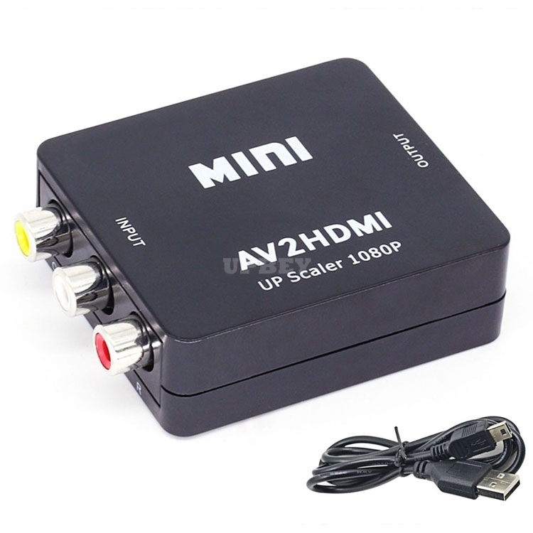 Adapter Video Box Converter From Analog RGB AV RCA F CVBS to HDMI F digital av2hdmi for HD TV PC DVD Projector