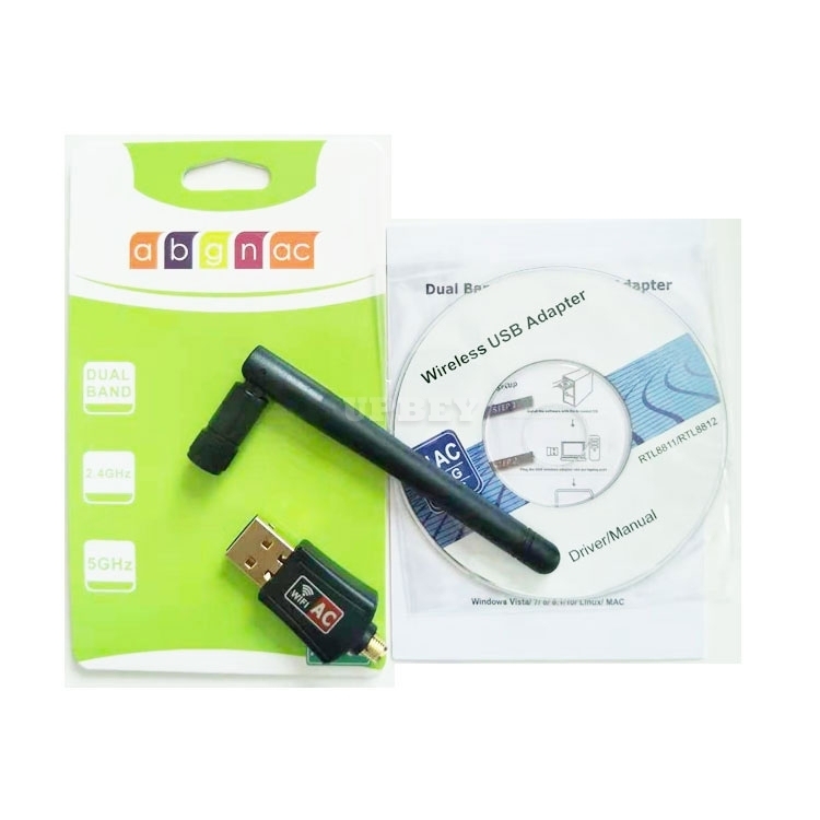 WIFI USB Network Adapter 600M Wireless Dual Band 2.4 / 5.8G Antenna Wi-fi Dongle for Windows XP Vista Win 7 8 10 Mac Linux