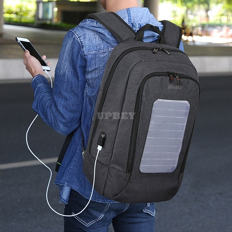 Backpack with Solar Panel USB Charging 15 Inch Laptop Business Waterproof School Bag For Men Women Travel Knapsack Antitheft Smart Shoulder