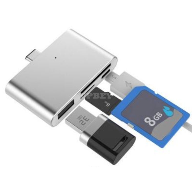 4in1 Card Reader Adapter Type-C USB Type C HUB OTG Sim CF SD TF Micro Converter for MacBook Smartphone