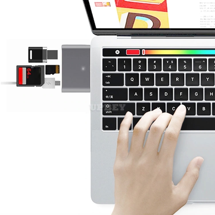 4in1 Card Reader Adapter Type-C USB Type C HUB OTG Sim CF SD TF Micro Converter for MacBook Smartphone