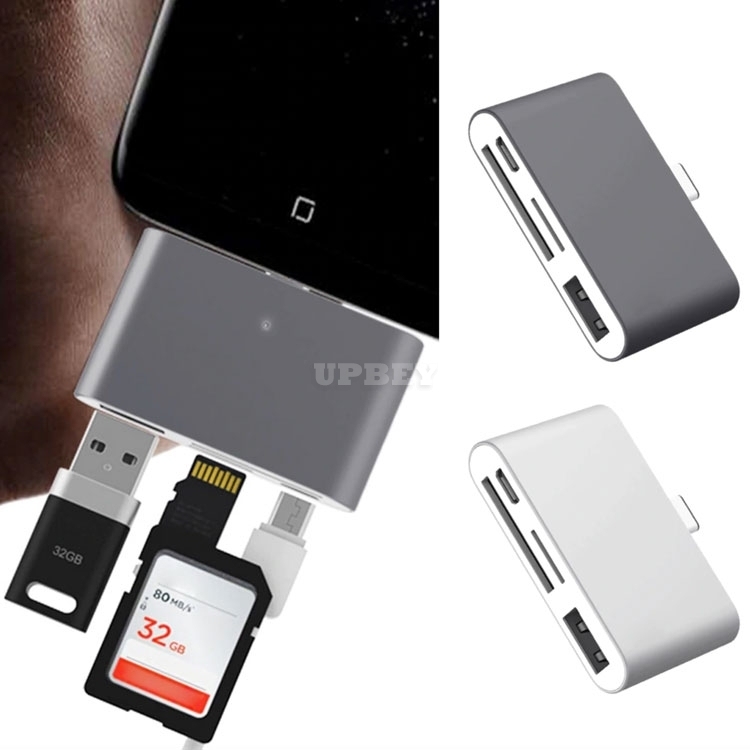 4in1 Card Reader Adapter Type-C USB Type C HUB OTG Sim CF SD TF Micro Converter for MacBook Smartphone