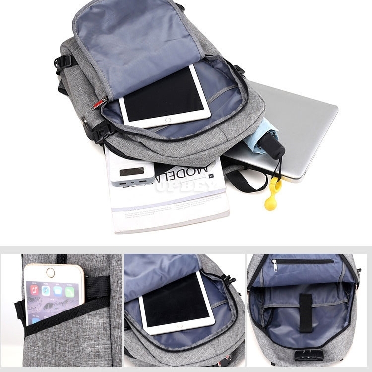 Backpack FL1605 Fashion Smart Bag Casual Waterproof for Laptop Men Women Travel School With USB Charging Anti theft Backpack