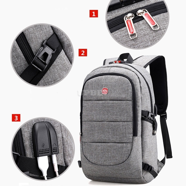 Backpack FL1605 Fashion Smart Bag Casual Waterproof for Laptop Men Women Travel School With USB Charging Anti theft Backpack