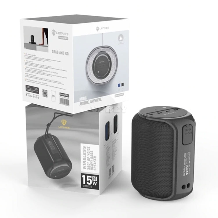 Bluetooth Speakers 5.0 TWS Lenyes S805 Surround Sound 360 Degree Waterproof IPX6 15W Wireless for Outdoor Music Player