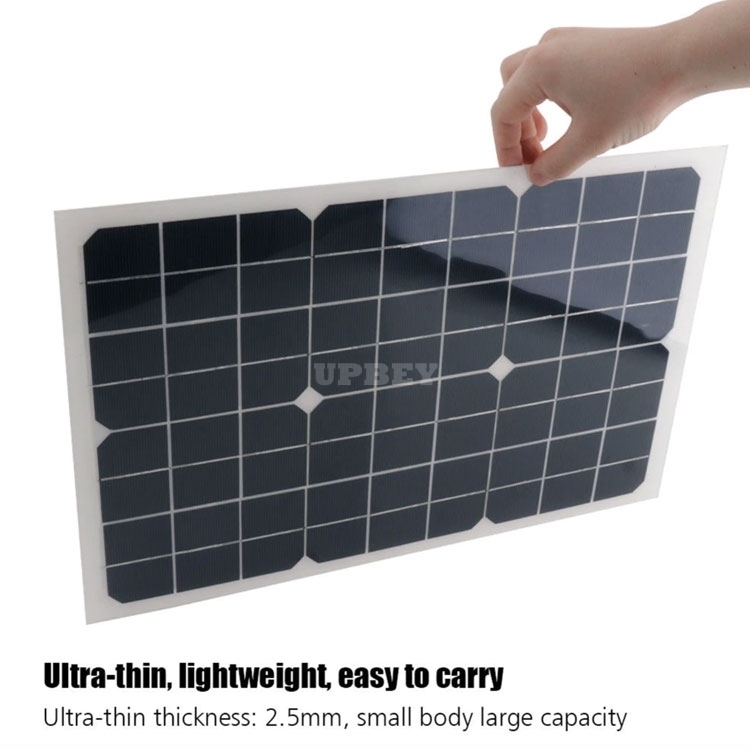 Solar Panel 12V 20W USB with Car Charger for Outdoor Camping Mountain Emergency SP01 Light Mono Crystalline Waterproof