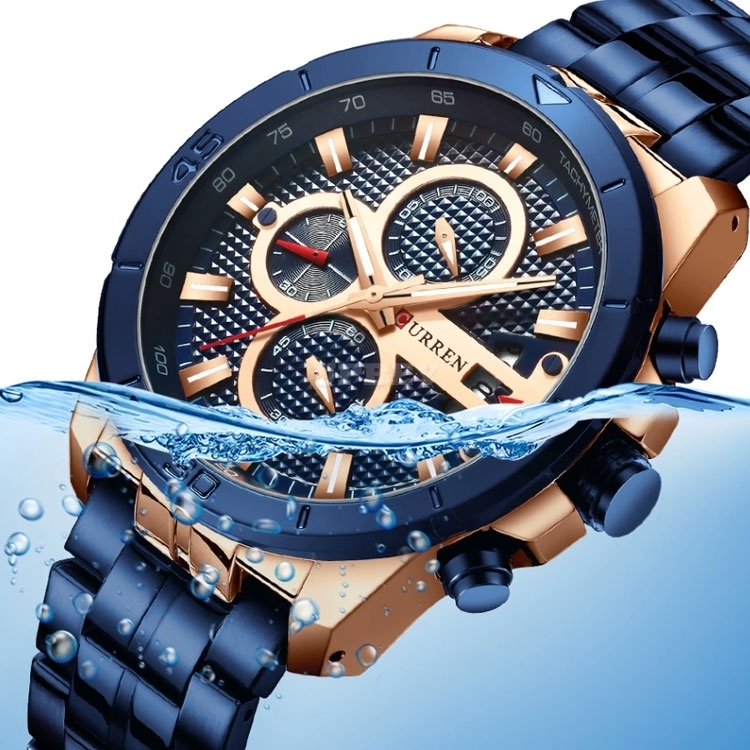 CURREN 8337 Quartz Watch Gold Silver Top Brand Casual Sport Clock Luxury Wristwatch for Men Fashion Chronograph