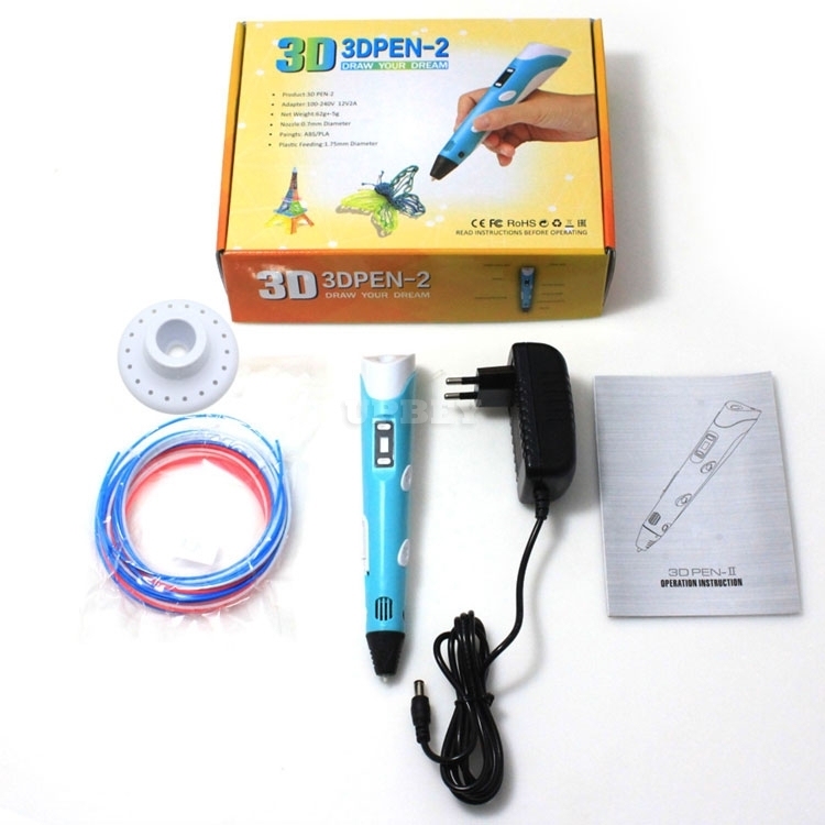 3D Printing Pen LED Screen DIY 100m ABS Filament Creative Toy Gift For Kids Design Drawing School