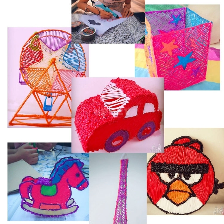 3D Printing Pen LED Screen DIY 100m ABS Filament Creative Toy Gift For Kids Design Drawing School