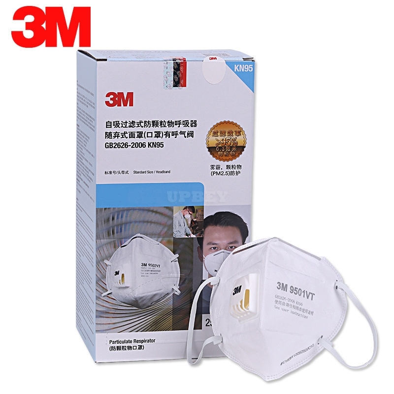 Dust Respirator N95 Breathable 9501VT Pm2.5 Mask with Breathing Valve