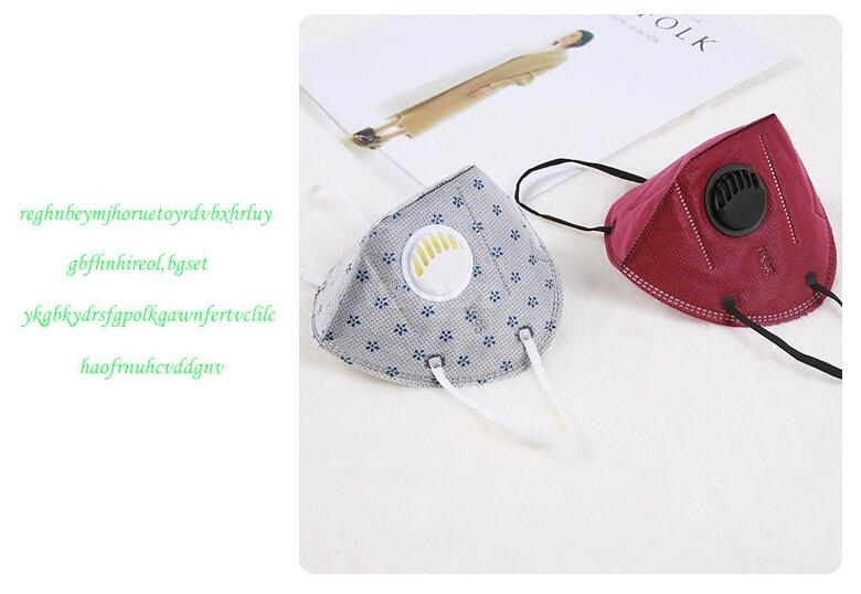 5pcs/set Disposable Activated Carbon Anti-smog Dustproof KN95 Respirator gray