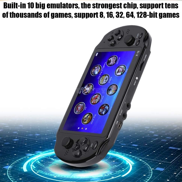 Game Console X12 Handheld GBA Color Screen Game Host for FC and NES Games Black