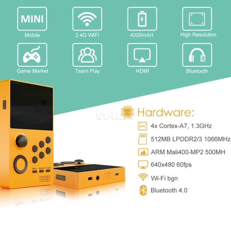 POWKIDDY A19 Arcade Box Mini Handheld Android Super Retro Console IPS Screen built-in 3000+Games 30 3D Games WiFi Download