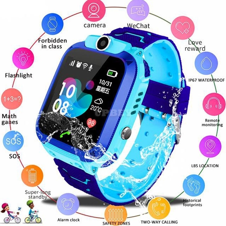 For Kids Q12B Children's Smart Watch Android Wristband Insert Card 2G Waterproof Remote GPS Locator Camera Call Anti-lost