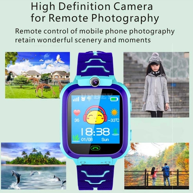 For Kids Q12B Children's Smart Watch Android Wristband Insert Card 2G Waterproof Remote GPS Locator Camera Call Anti-lost