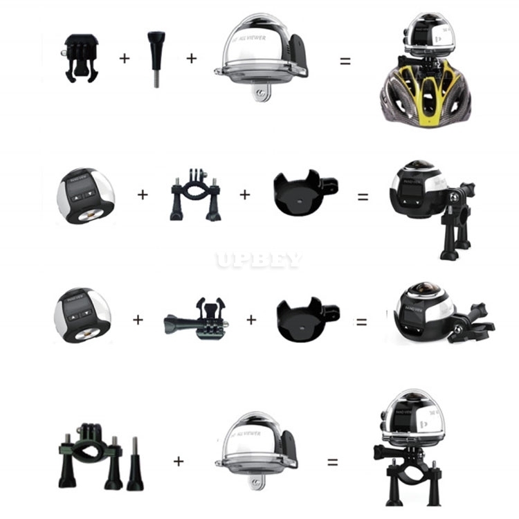 V1 360 Degree Panorama Sport Action Camera Wifi Mini 2448*2448 Ultra HD Driving VR 4k