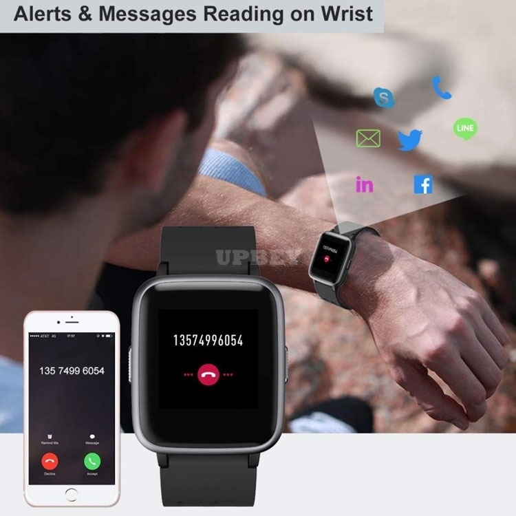 Smart Watch ID205 Touch Screen Sports IP68 Waterproof Heart Rate Sleep Alarm Clock flashlight 1.3inch Display TFT LCD