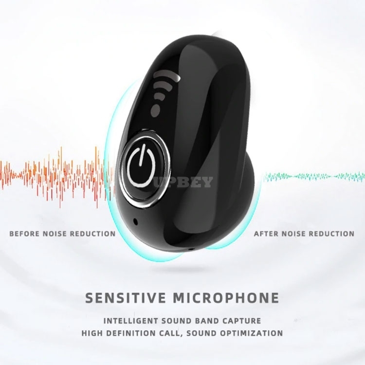 S650+ In-Ear Mini Bluetooth v5.0 Mono Earphone Wireless Headset USB Invisible Earbuds Handsfree with Mic for Smartphone