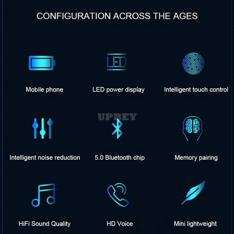 AMOI F9 Wireless Earphone Bluetooth V5.0 TWS Headphone LED Display With 2000mAh Power Bank Headset With Microphone