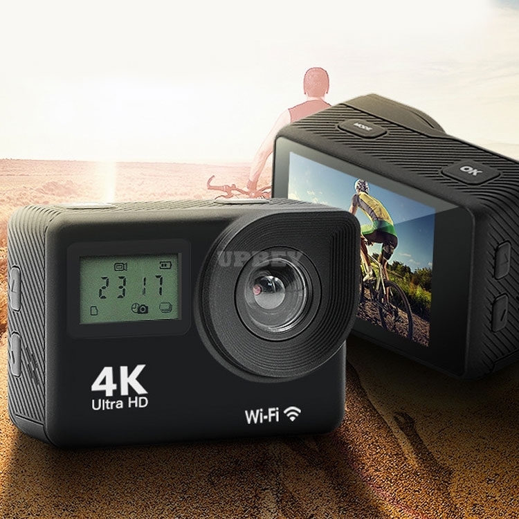 AK-S8 Sport Camera 4K / 24 fps Wifi Wide HD Double Display IPX8 Remote + Accessories