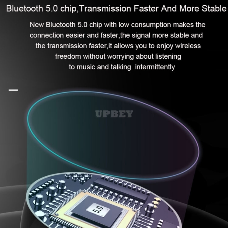 Q19 Tube Wireless Earphone Bluetooth V5.0 TWS Headphone 2600mAh Charging Bin LED Display Earbuds Headset Microphone