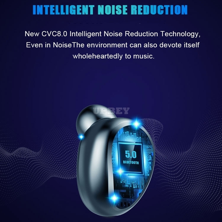 AMOI F9 Wireless Earphone Bluetooth V5.0 TWS Headphone LED Display With 2000mAh Power Bank Headset With Microphone