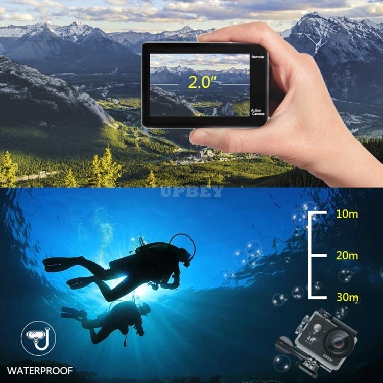 EKEN H9R 4K Sport Action Camera WiFi 2.0" 170D Underwater Waterproof Helmet Video Recording Ultra HD 4K / 30fps