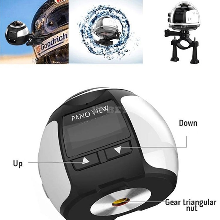 V1 360 Degree Panorama Sport Action Camera Wifi Mini 2448*2448 Ultra HD Driving VR 4k