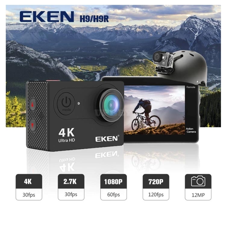 EKEN H9R 4K Sport Action Camera WiFi 2.0" 170D Underwater Waterproof Helmet Video Recording Ultra HD 4K / 30fps