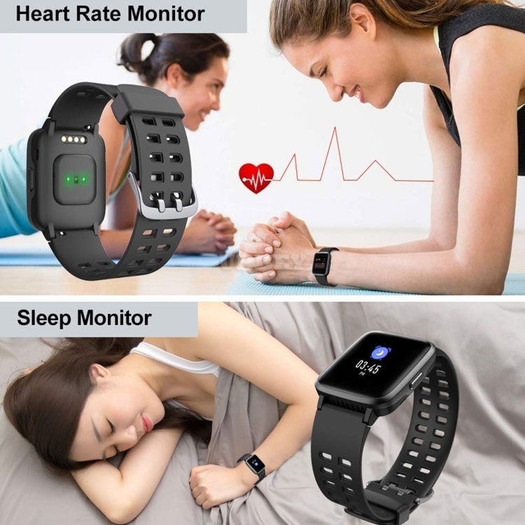 Smart Watch ID205 Touch Screen Sports IP68 Waterproof Heart Rate Sleep Alarm Clock flashlight 1.3inch Display TFT LCD