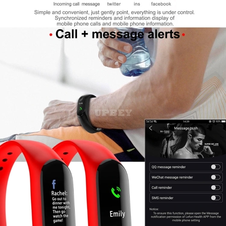 SmartWatch M3 Plus Sport Fitness Wristband Tracker Bracelet Band Heart Rate