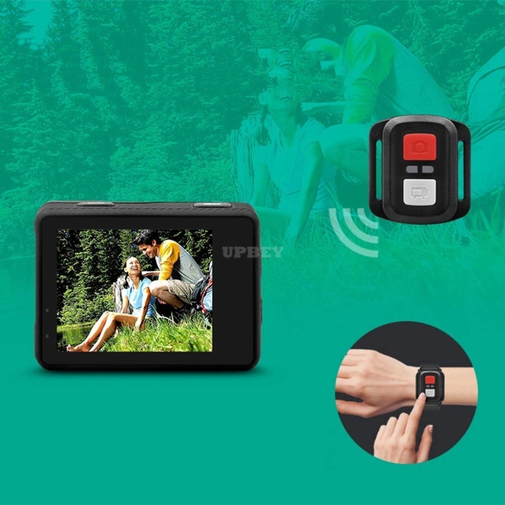 AK-S8 Sport Camera 4K / 24 fps Wifi Wide HD Double Display IPX8 Remote + Accessories