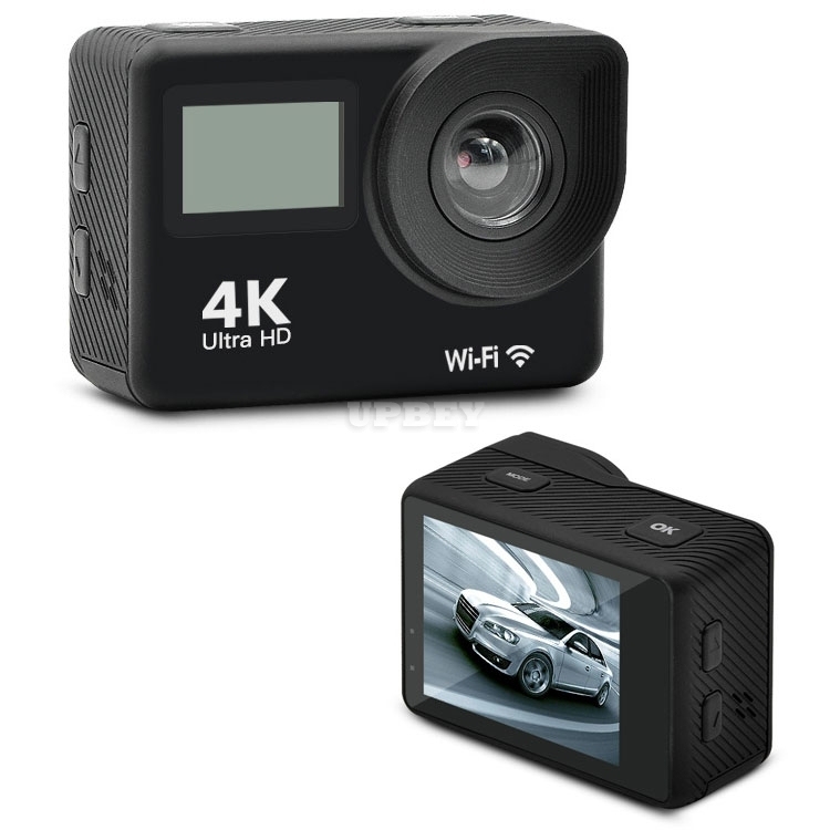 AK-S8 Sport Camera 4K / 24 fps Wifi Wide HD Double Display IPX8 Remote + Accessories