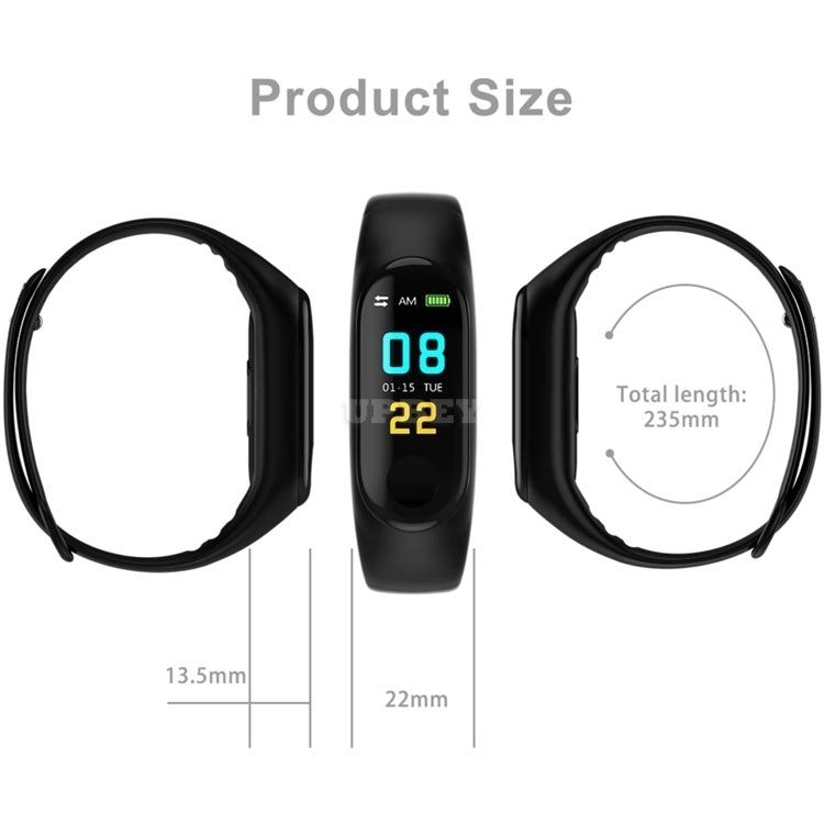 SmartWatch M3 Plus Sport Fitness Wristband Tracker Bracelet Band Heart Rate