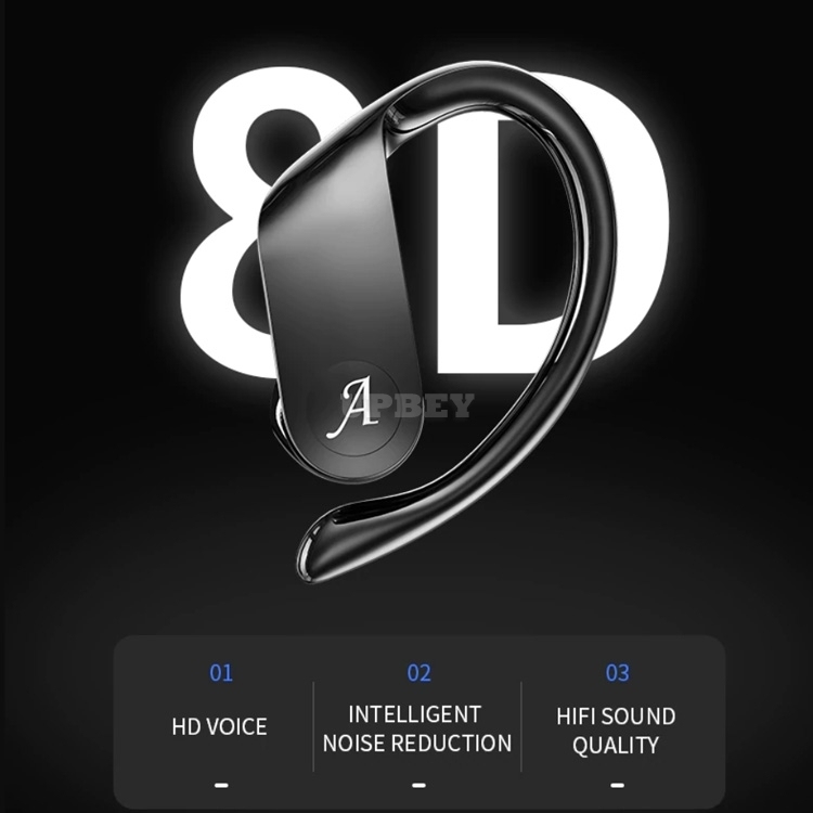 A15-TWS Wireless Sports 8D Headphones Bluetooth 5.0V Running Headsets HiFi TWS Earbuds Sound Auto Pairing Intelligent Noise Reduction