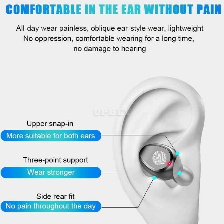 AMOI F9 Wireless Earphone Bluetooth V5.0 TWS Headphone LED Display With 2000mAh Power Bank Headset With Microphone
