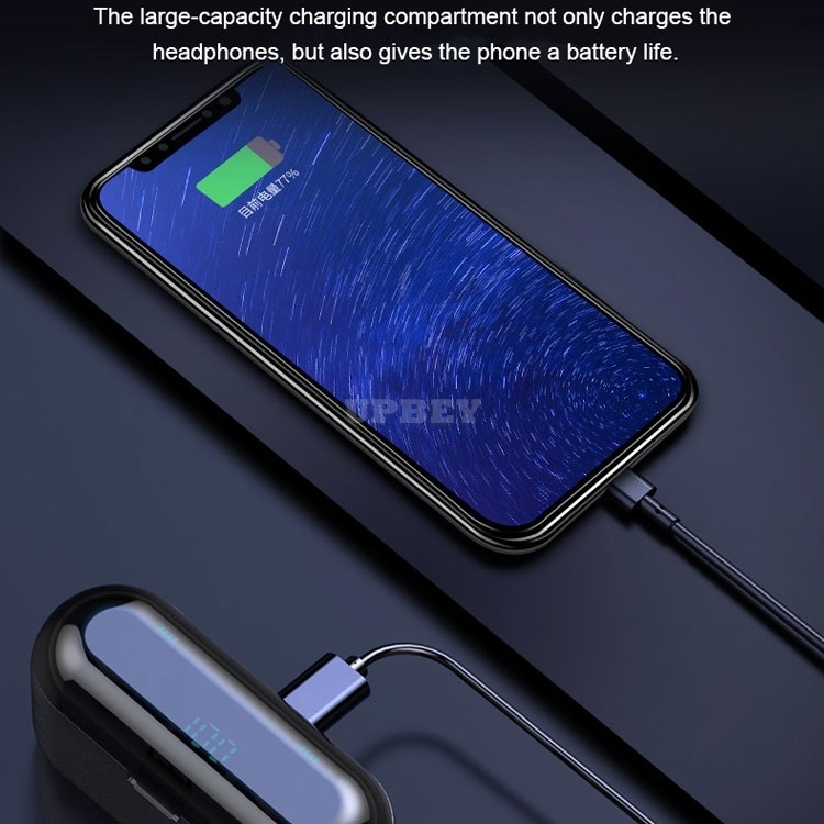 AMOI F9 Wireless Earphone Bluetooth V5.0 TWS Headphone LED Display With 2000mAh Power Bank Headset With Microphone