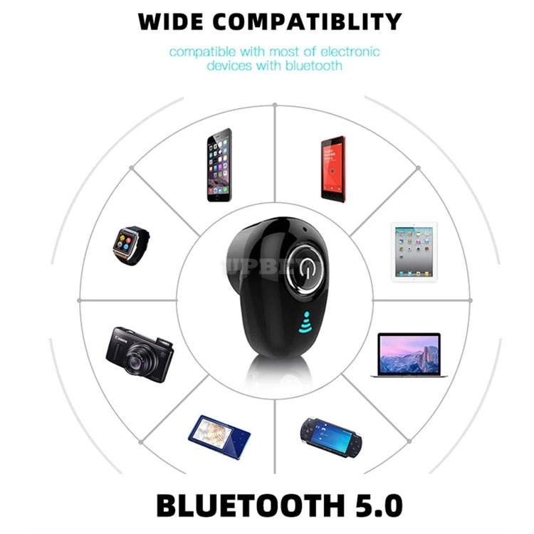 S650+ In-Ear Mini Bluetooth v5.0 Mono Earphone Wireless Headset USB Invisible Earbuds Handsfree with Mic for Smartphone