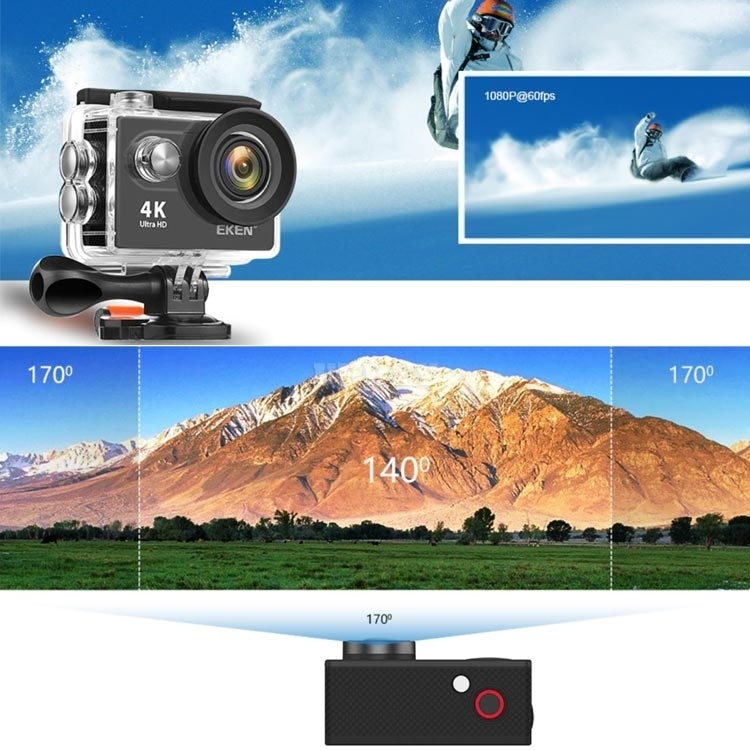 EKEN H9R 4K Sport Action Camera WiFi 2.0" 170D Underwater Waterproof Helmet Video Recording Ultra HD 4K / 30fps