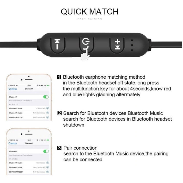 XT11 Wireless Magnetic Earphone Bluetooth In-Ear With Mic Sports Waterproof Music Earplugs Headset for Smartphone