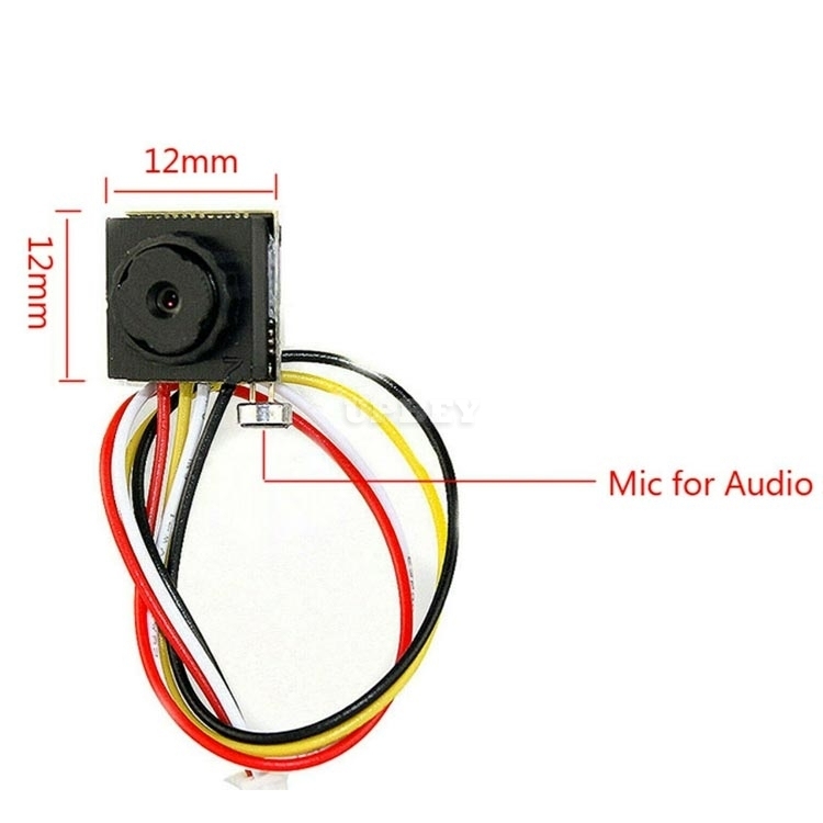 Mini Micro Camera 12V Color Video Camera 700TVL CMOS Sensor Audio Video Microphone For Security