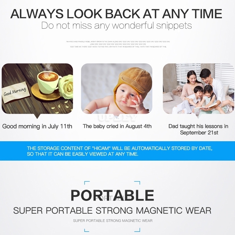 H6 WiFi Mini HD 1080P 120 Degree Wide Angle Wearable Smart Wireless Surveillance Camera Support Infrared Night Vision & Motion Detection Recording