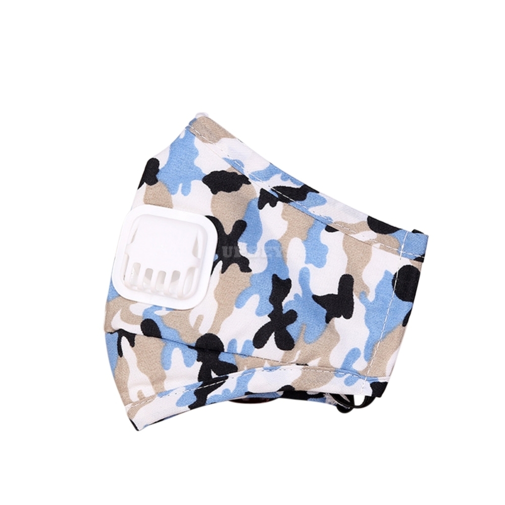 Winter Plaid Printing Anti-smog Pm2.5 Respirator Valve Mask