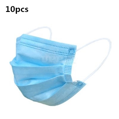 10pcs Disposable Non-woven Three-layer Mask Blue Hang Ear Style Protective Mask