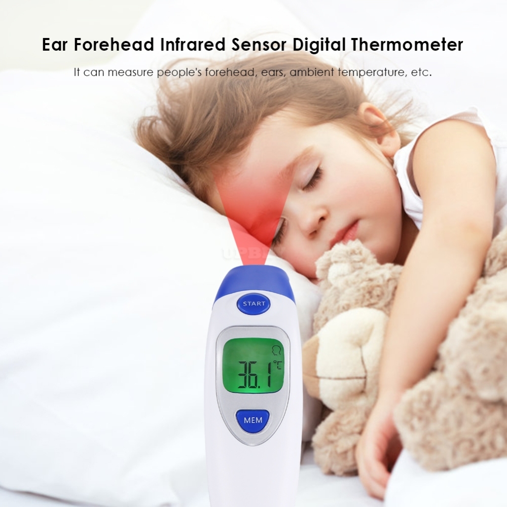 Ear Infrared Thermometer Adult Baby Body Temperature Measurement High Precision Family Health white