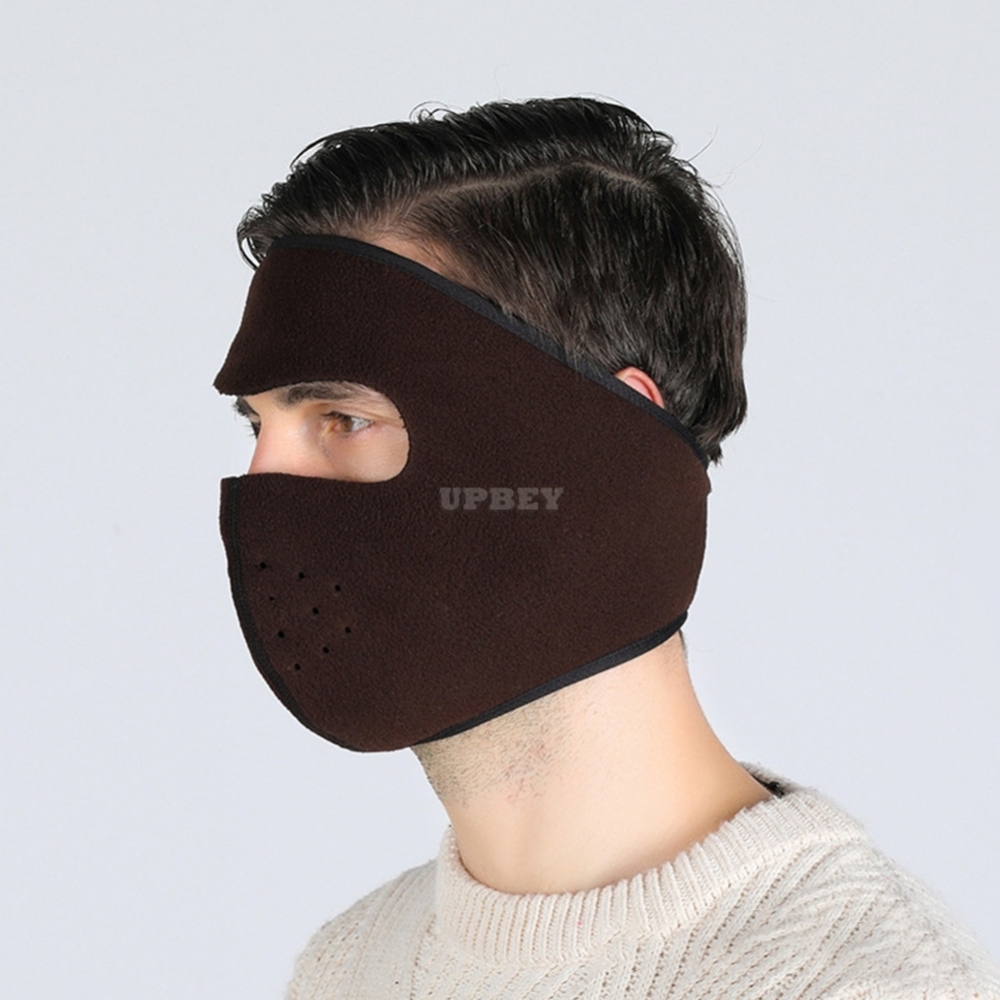 Motorcycle Cycling Ski Cold Winter Cold-proof Ear Warmer Sports Half Face Mask coffee_free size