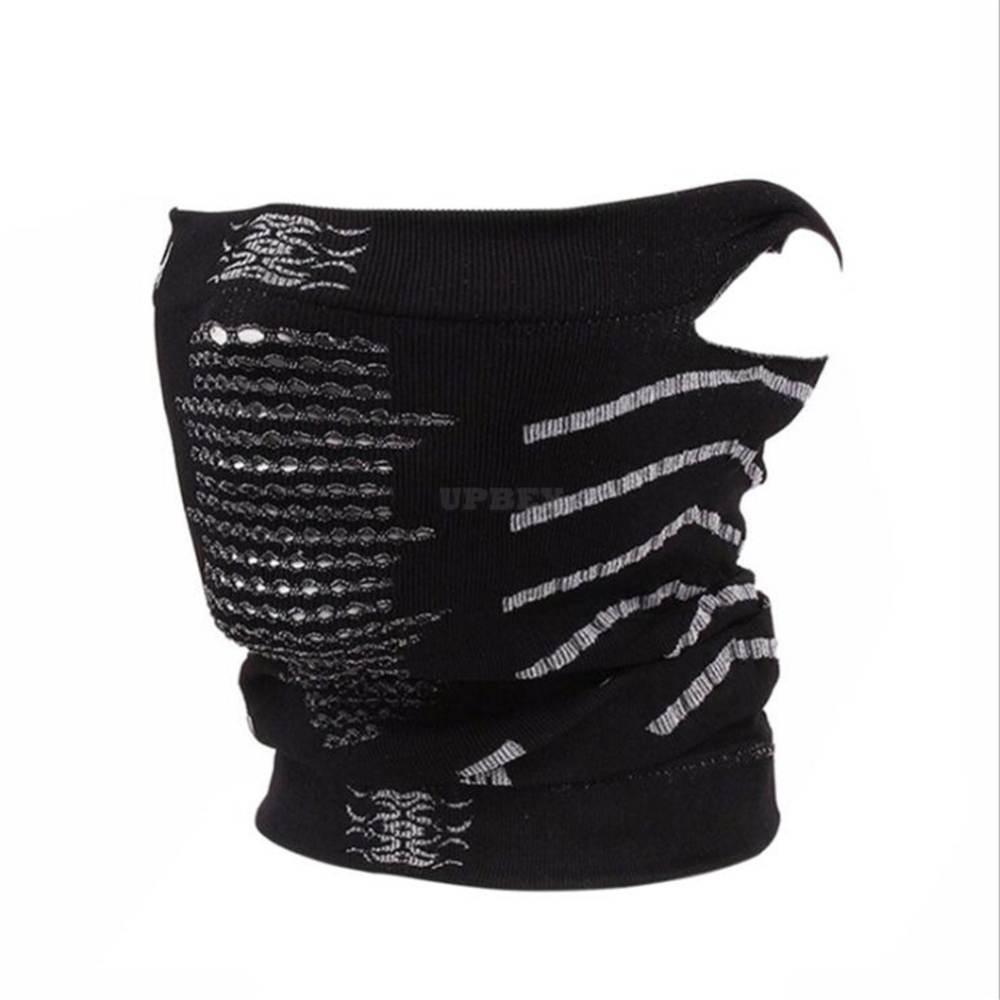 Outdoor Neck Gaiter Mask Cap Multifunctional Windproof Mask for Cycling Skiing Outdoor Sports black_One size
