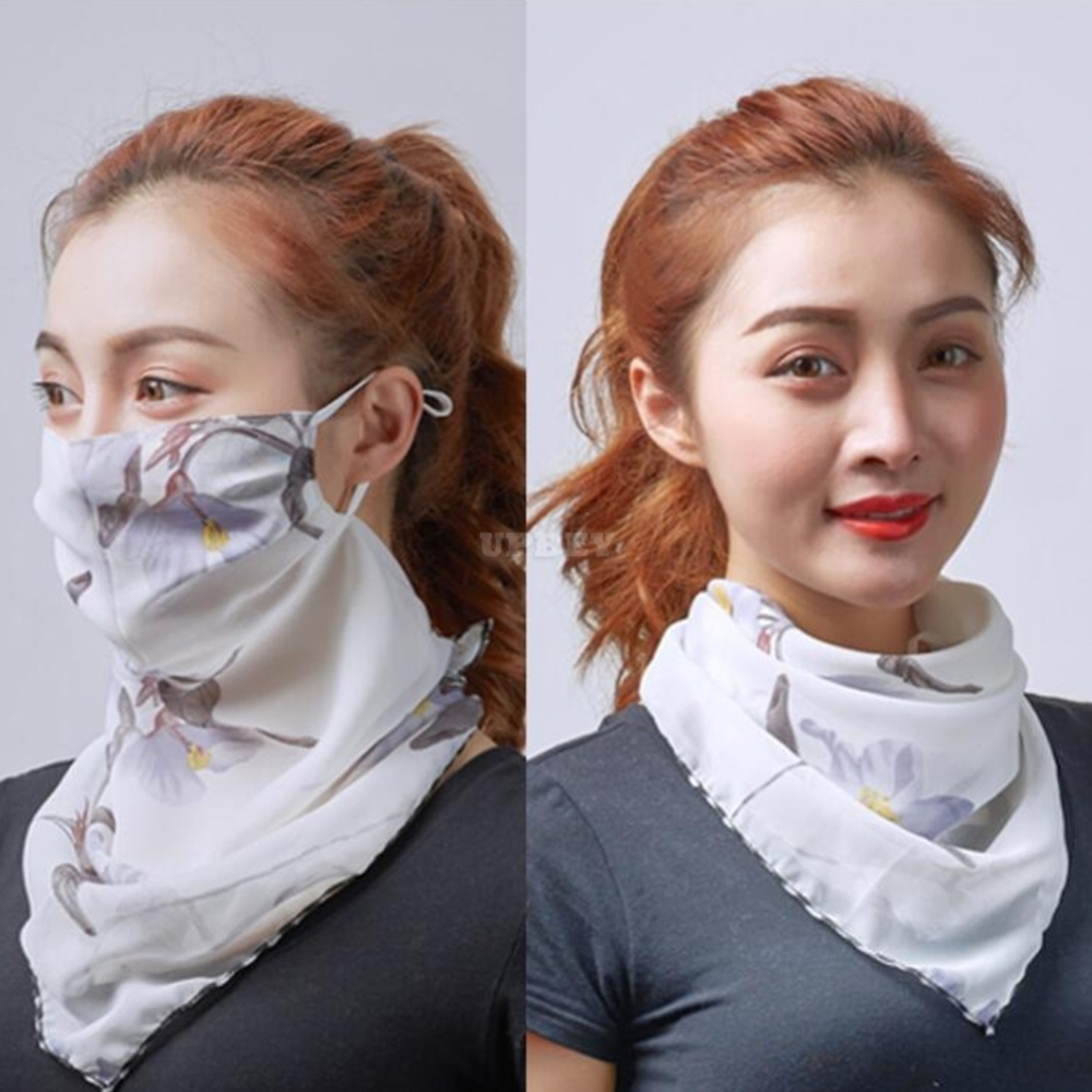 Unisex Sunscreen Face Mask Breathable Anti-uv Chiffon Mask B-03